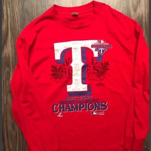 Majestic Texas Rangers 2011 AL Champs long sleeve